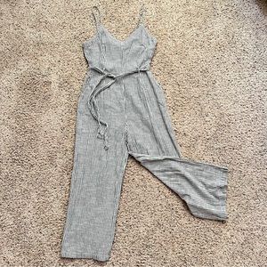 Lucky Brand Striped Wide Leg Jumpsuit M